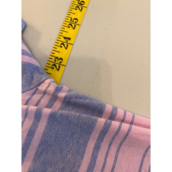 U.S. Polo Assn. Pink & Blue Striped Crew Neck T-Shirt With Pocket Large - Picture 6 of 8
